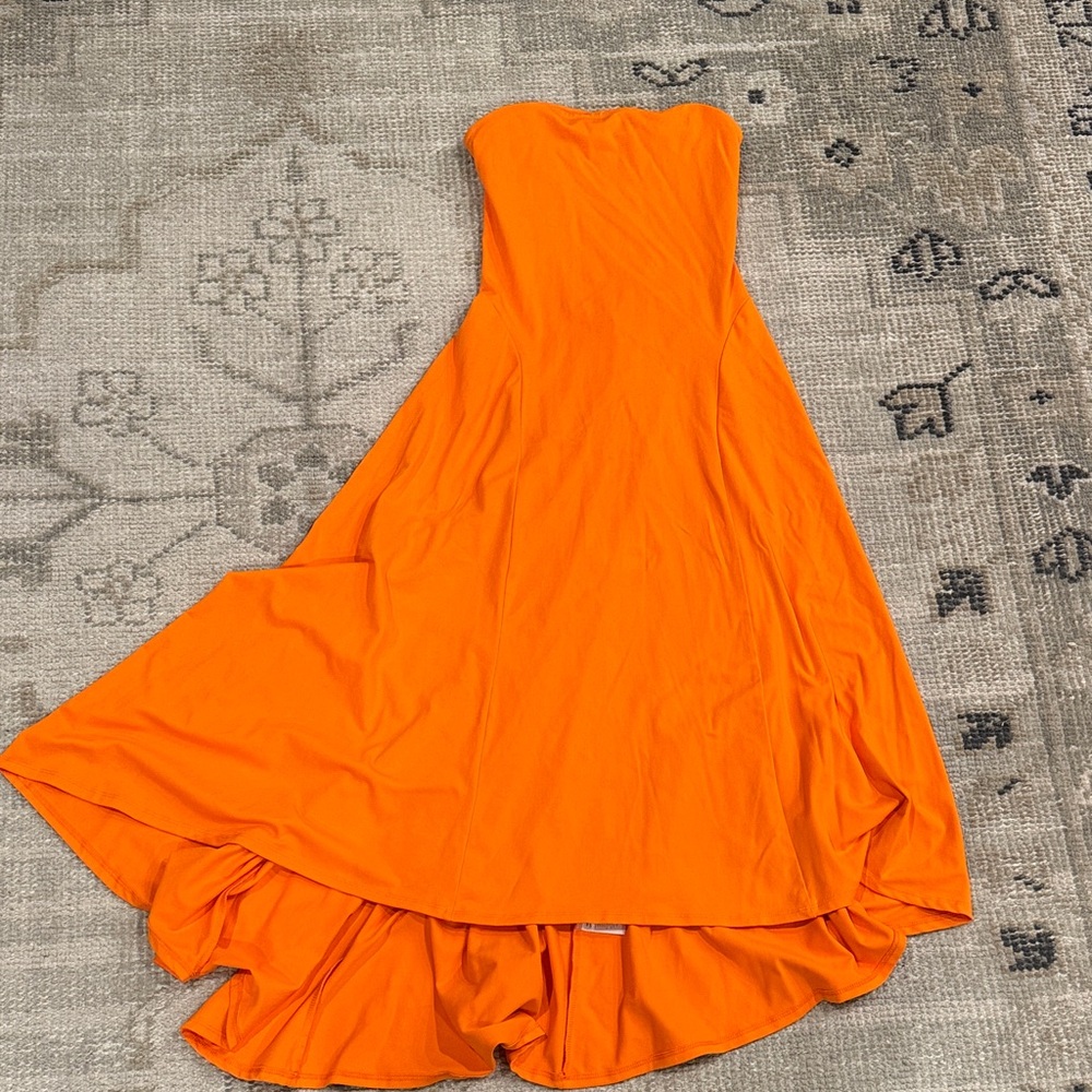 Susana Monaco Orange Strapless Dress